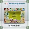 Mallorca style poly picture frame with palm tree